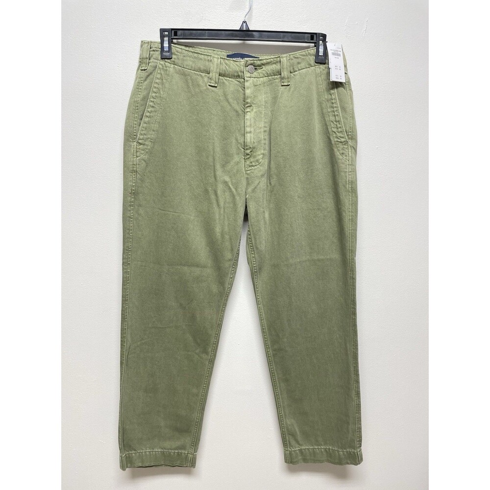 Abercrombie & Fitch 90s Loose Pants Mens W34 L30 Olive Green Vintage Inspired